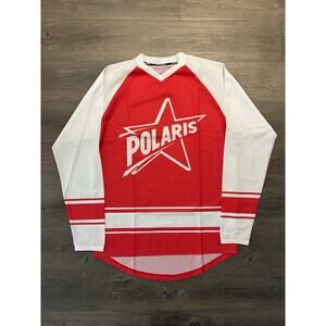NWOT Polaris Motocross Jersey Men's Small Red Racing Snowmobile Made in USA Y2K